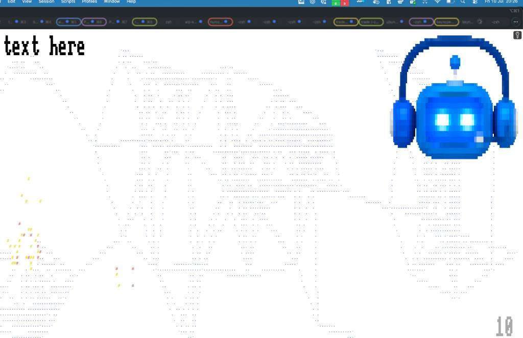 A visual effect adapting to a light slide background