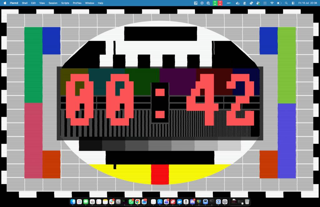 Keynope test card countdown timer